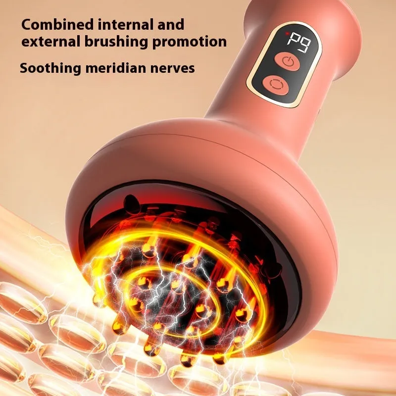 Pink rechargeable electric meridian brush massager BK-ZJ01 for salon scraping
