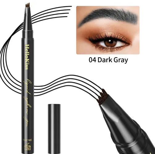 Hellokiss Four-fork Waterproof Ultra-fine Eyebrow Pencil in shades Light Brown, Dark Brown, Light Gray, Dark Gray