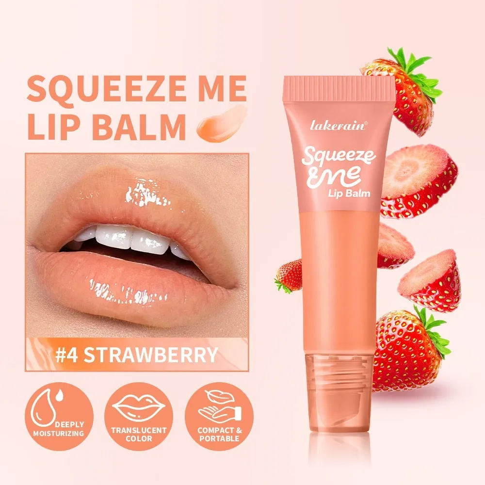 Sweet fruit flavour moisturizing squeeze lip balm 6g in grape flavour