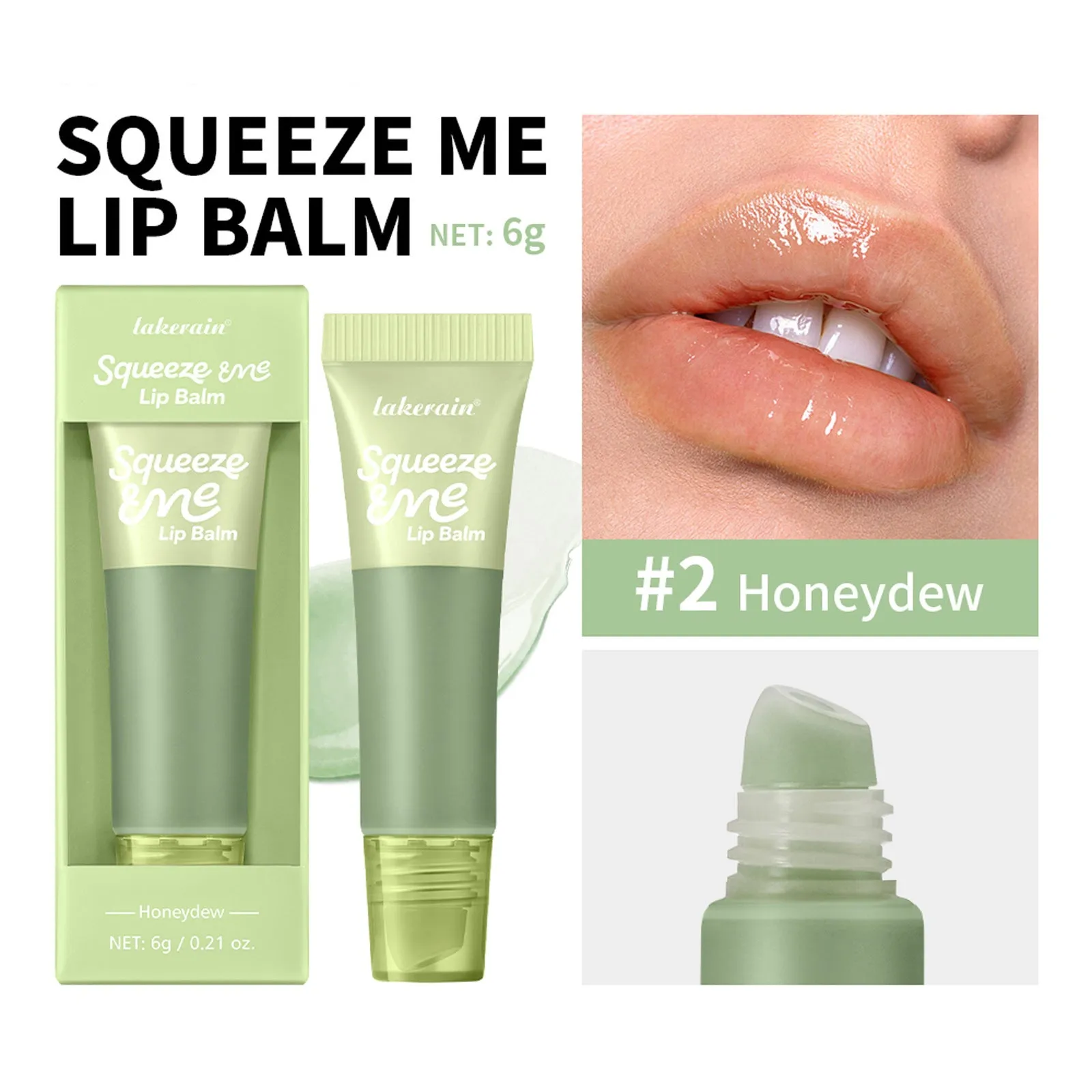Sweet fruit flavour moisturizing squeeze lip balm 6g in grape flavour