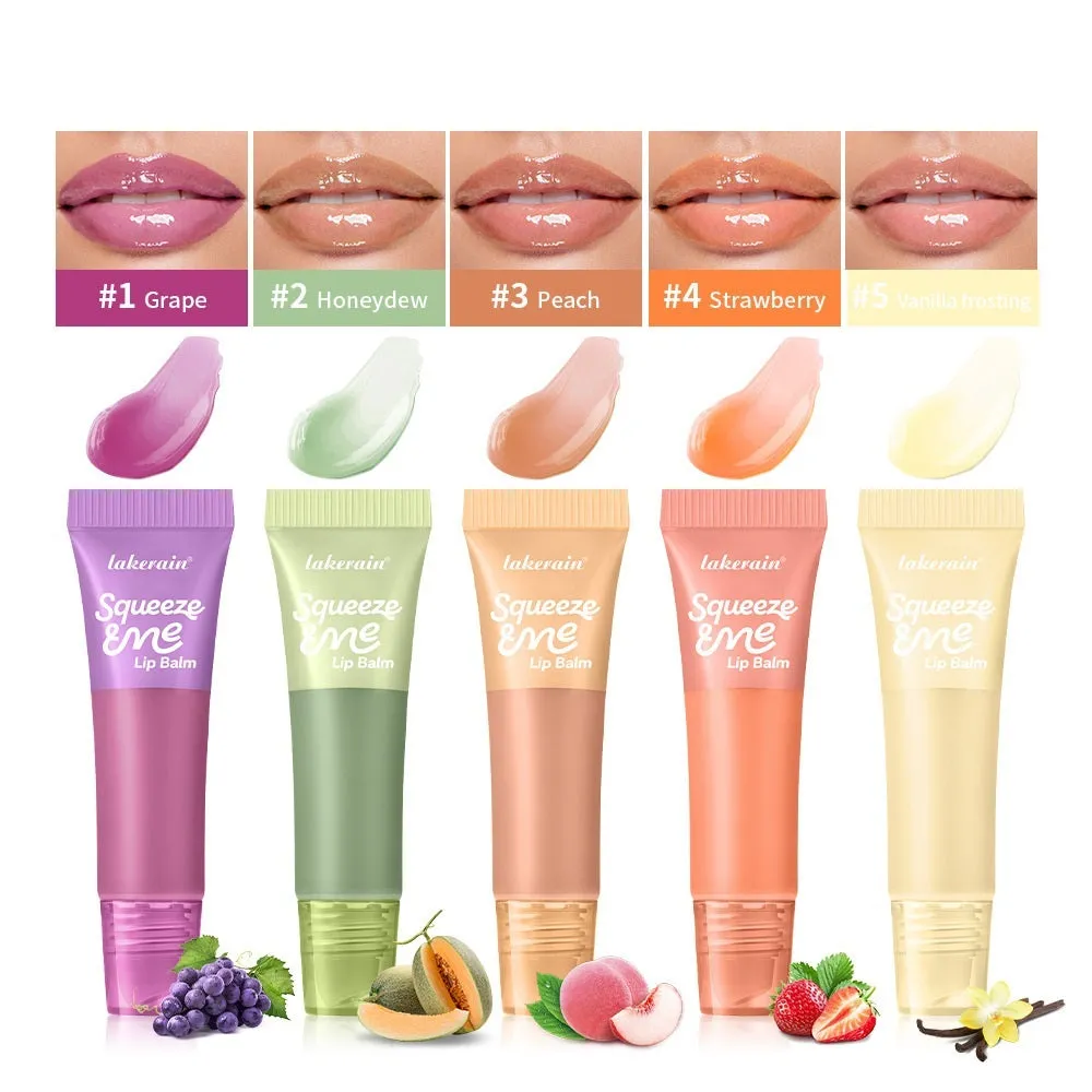 Sweet fruit flavour moisturizing squeeze lip balm 6g in grape flavour