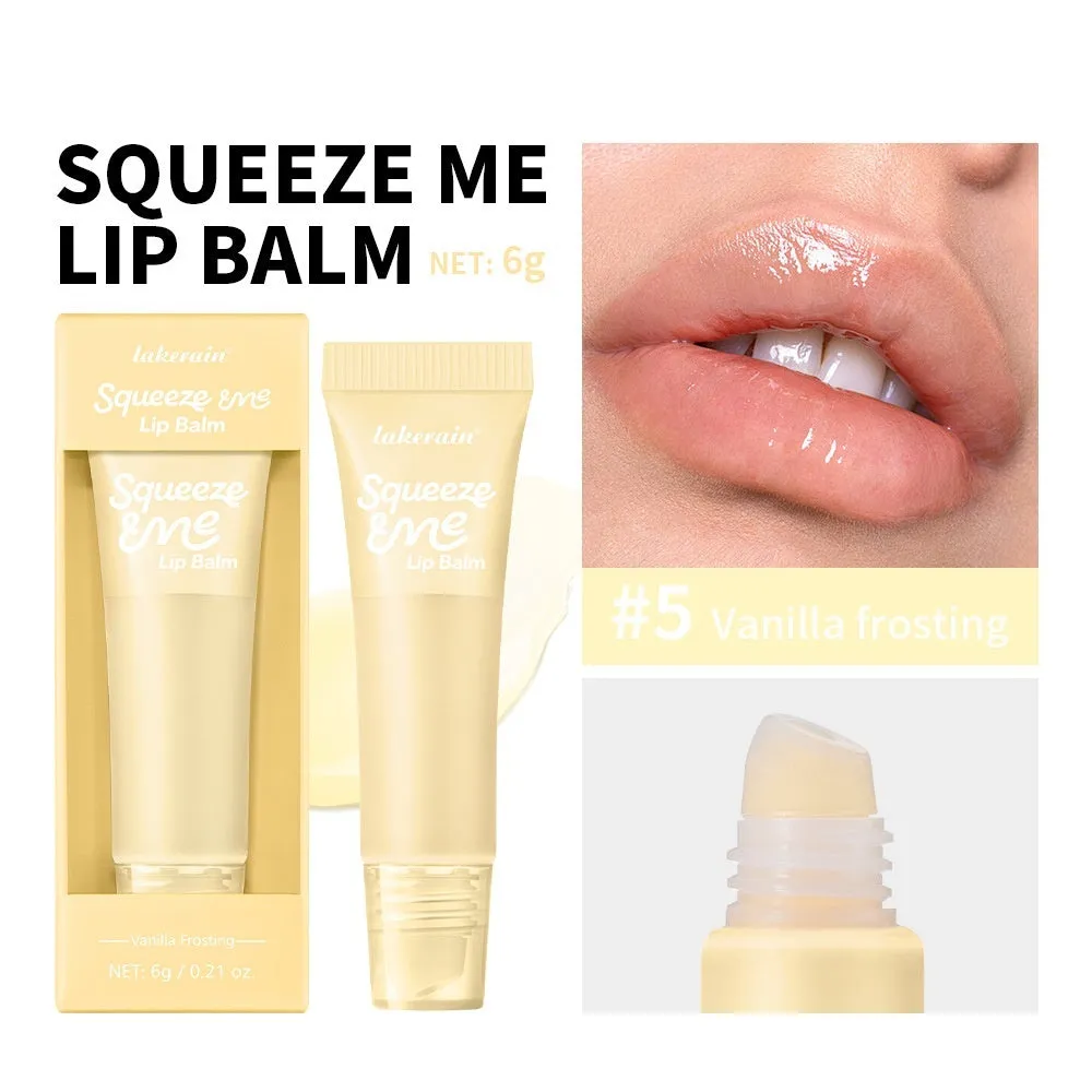 Sweet fruit flavour moisturizing squeeze lip balm 6g in grape flavour
