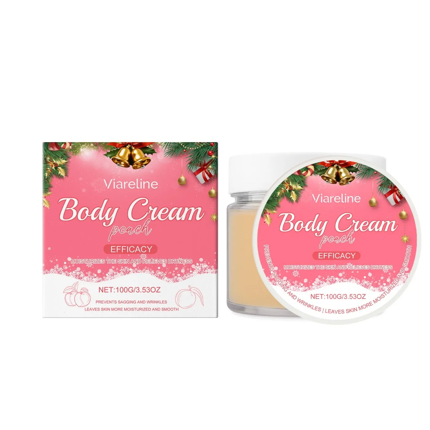 Nourishing and moisturising body cream with wild strawberry extract, available in Blueberry, Peach and Strawberry flavours