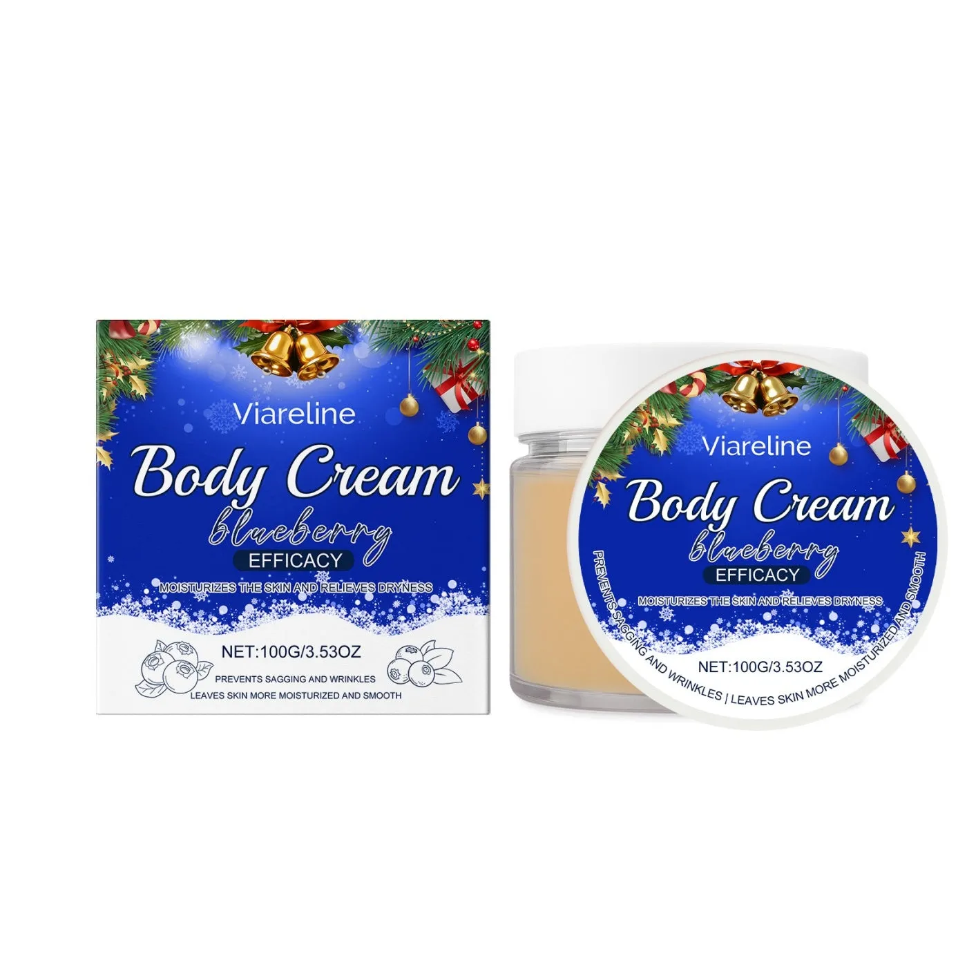 Nourishing and moisturising body cream with wild strawberry extract, available in Blueberry, Peach and Strawberry flavours