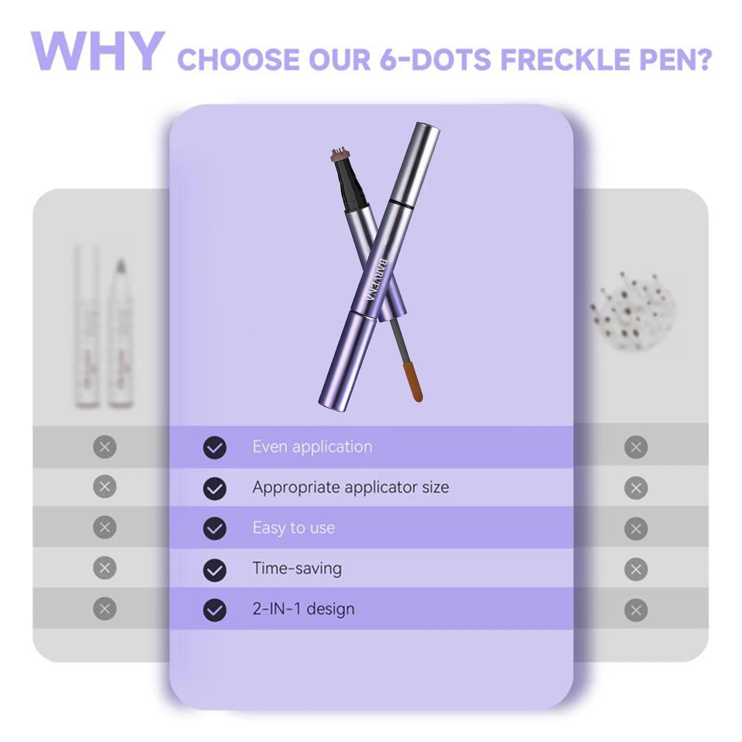 Double-headed eyebrow pencil with cream shaping tip and pencil tip in black and brown colour options