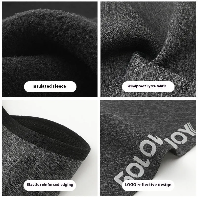 Winter cycling mask in TJ15 dark gray made from spandex Lycra with polar fleece