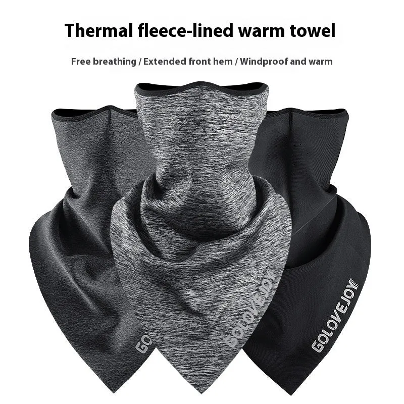 Winter cycling mask in TJ15 dark gray made from spandex Lycra with polar fleece