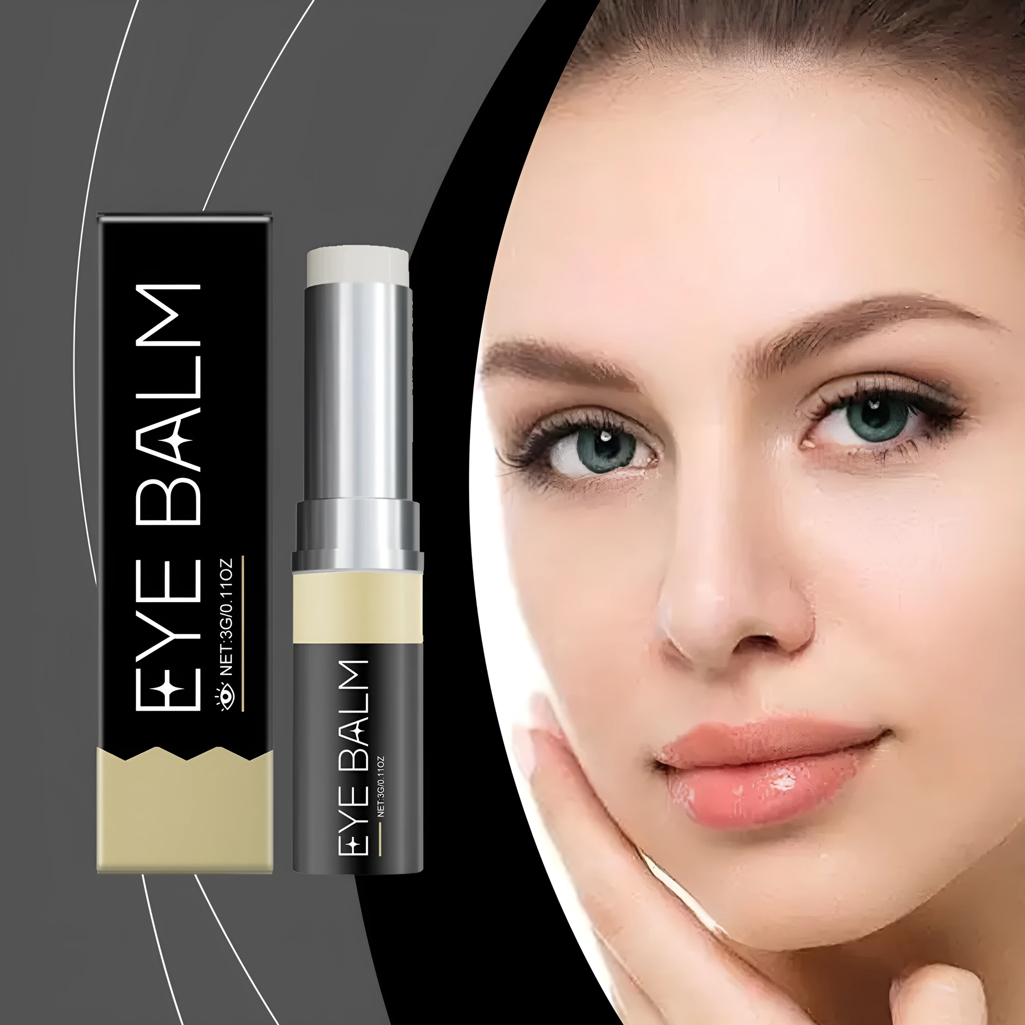 Retinol moisturising eye cream stick in 3g compact pack for delicate eye area care
