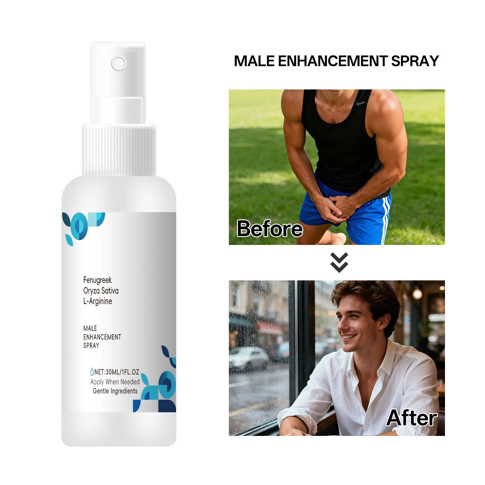 Male Enhanced Spray 30ml bottle with mild aroma standard specification