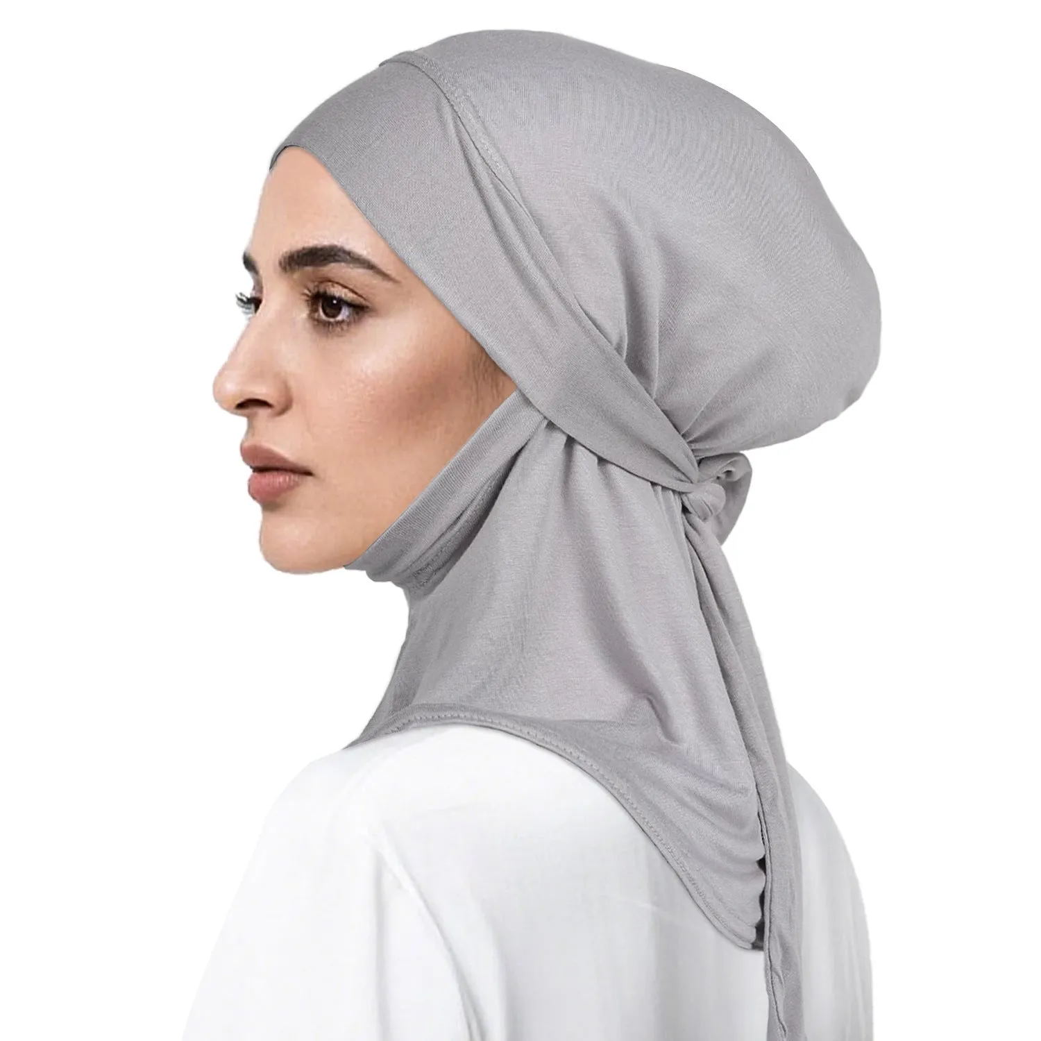 Women's hand-embroidered polyester headscarf in dome crown style for winter sun protection and windproofing in multiple colours