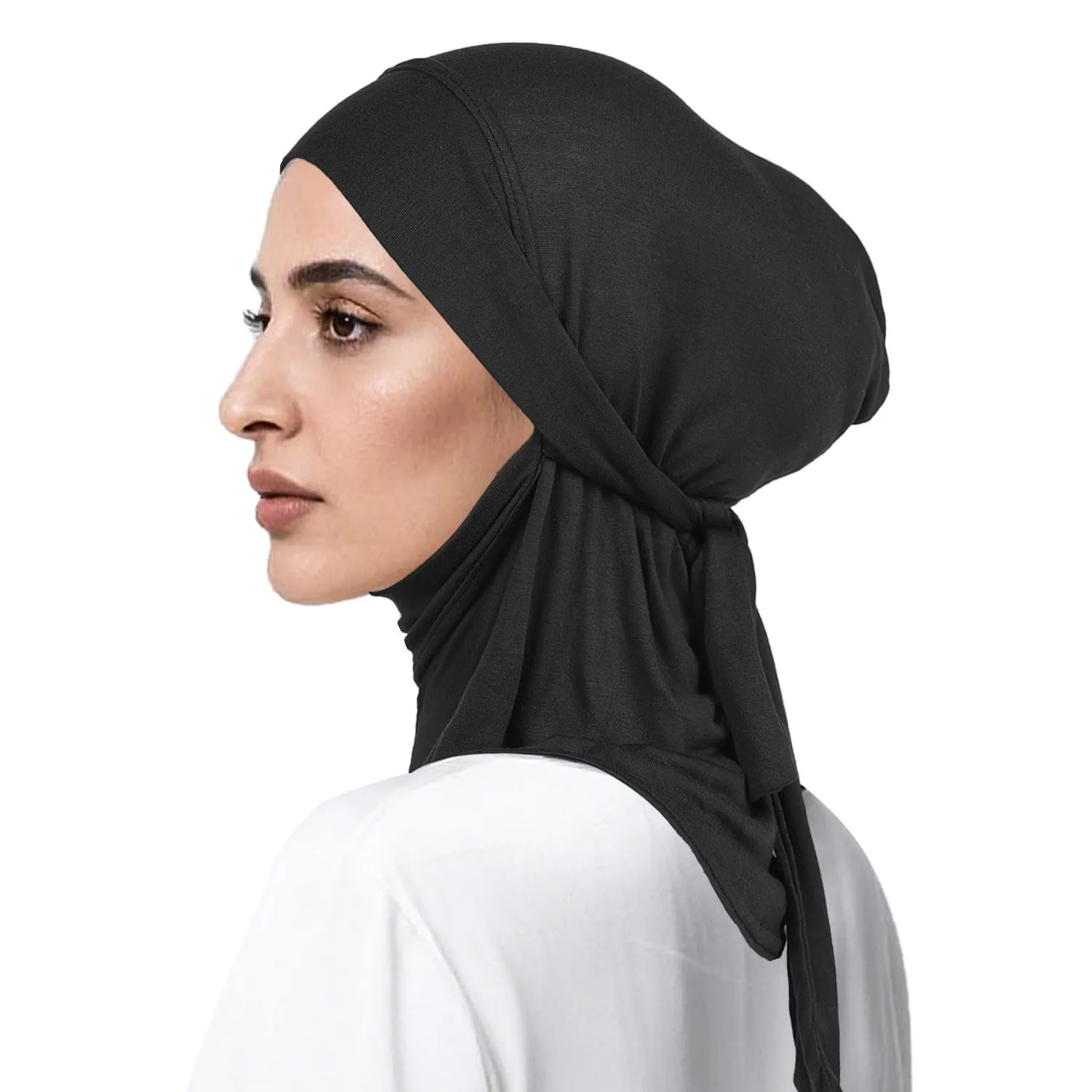 Women's hand-embroidered polyester headscarf in dome crown style for winter sun protection and windproofing in multiple colours