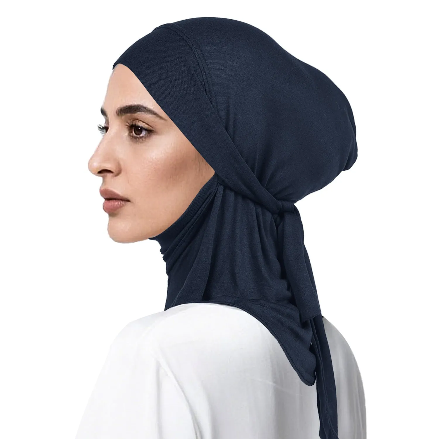 Women's hand-embroidered polyester headscarf in dome crown style for winter sun protection and windproofing in multiple colours