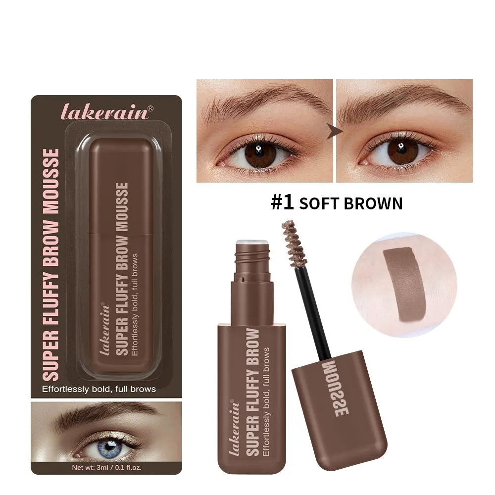 Eyebrow cream product for long-lasting three-dimensional brow shaping in brown and black colour options