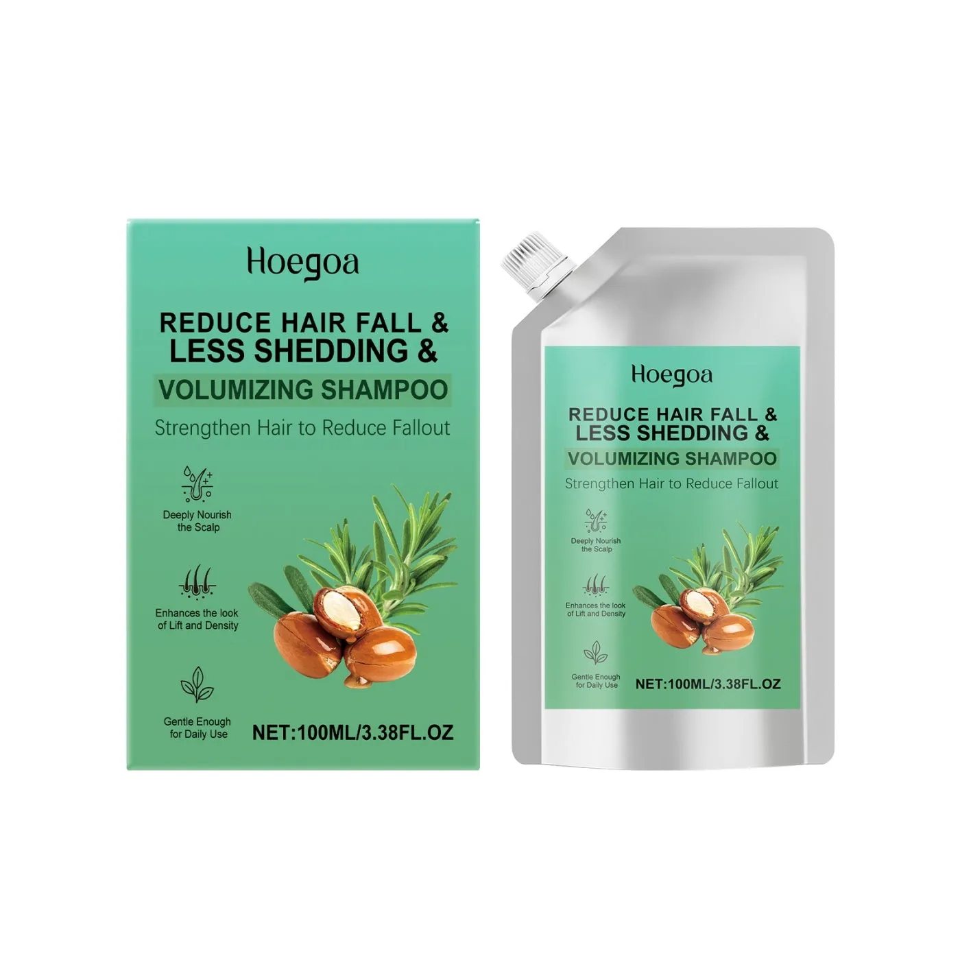 Abundant Nourishing Shampoo 100ml bottle with aloe vera and biotin for daily hair care