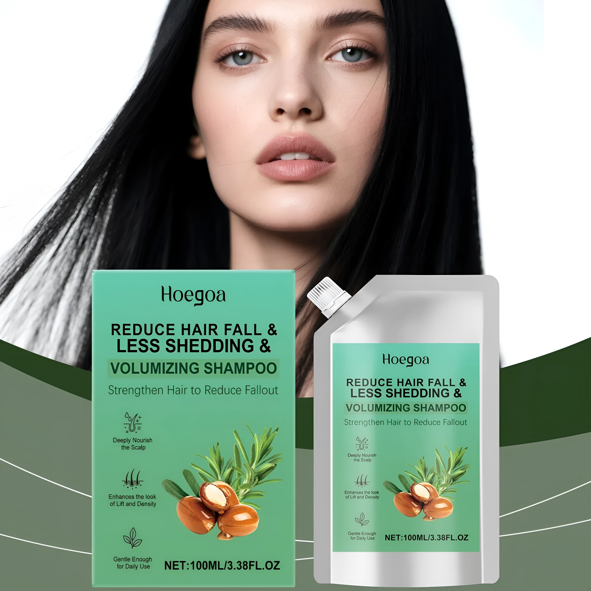Abundant Nourishing Shampoo 100ml bottle with aloe vera and biotin for daily hair care