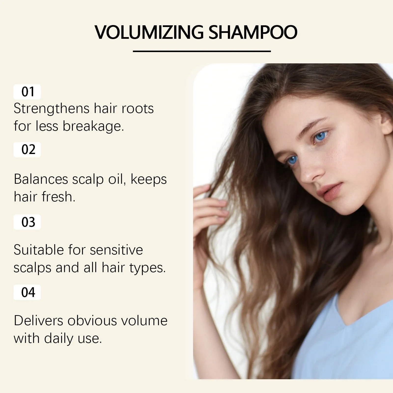 Abundant Nourishing Shampoo 100ml bottle with aloe vera and biotin for daily hair care