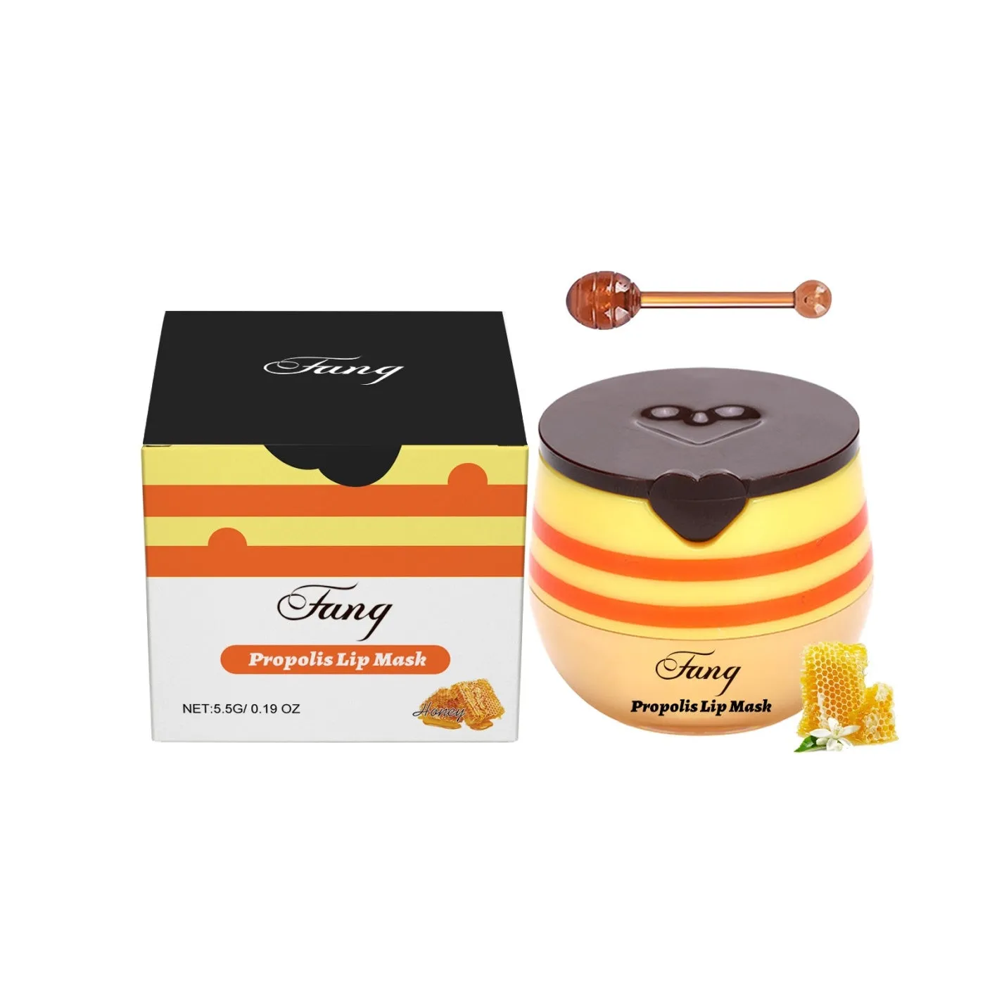 Strawberry Propolis Moisturizing Lip Mask with beeswax and vitamin E in six style options