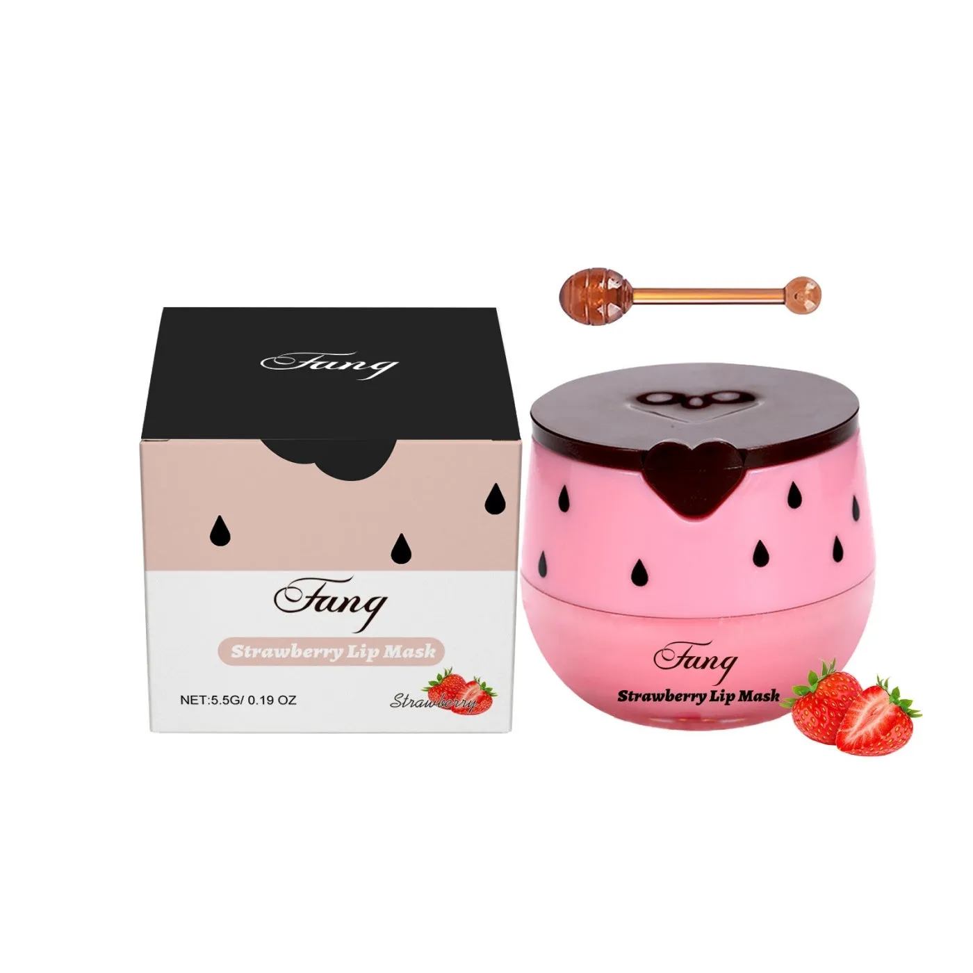 Strawberry Propolis Moisturizing Lip Mask with beeswax and vitamin E in six style options