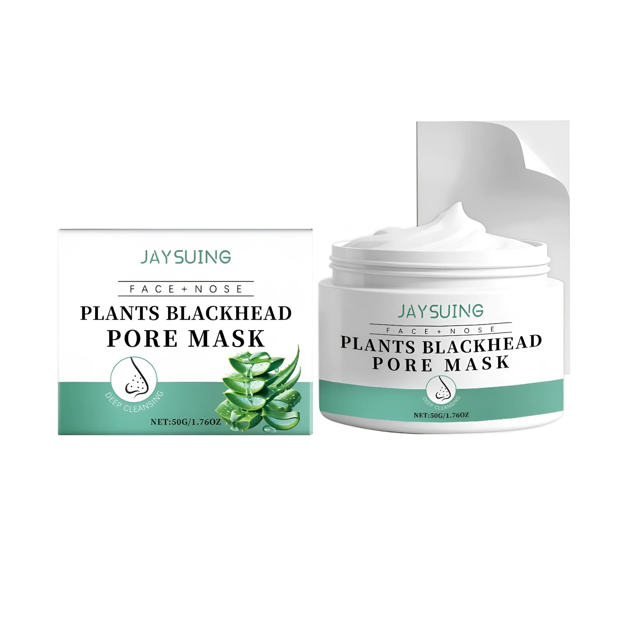 Plants Blackhead Pore Mask 50g tube with aloe vera and salicylic acid, removing blackheads with tearing action