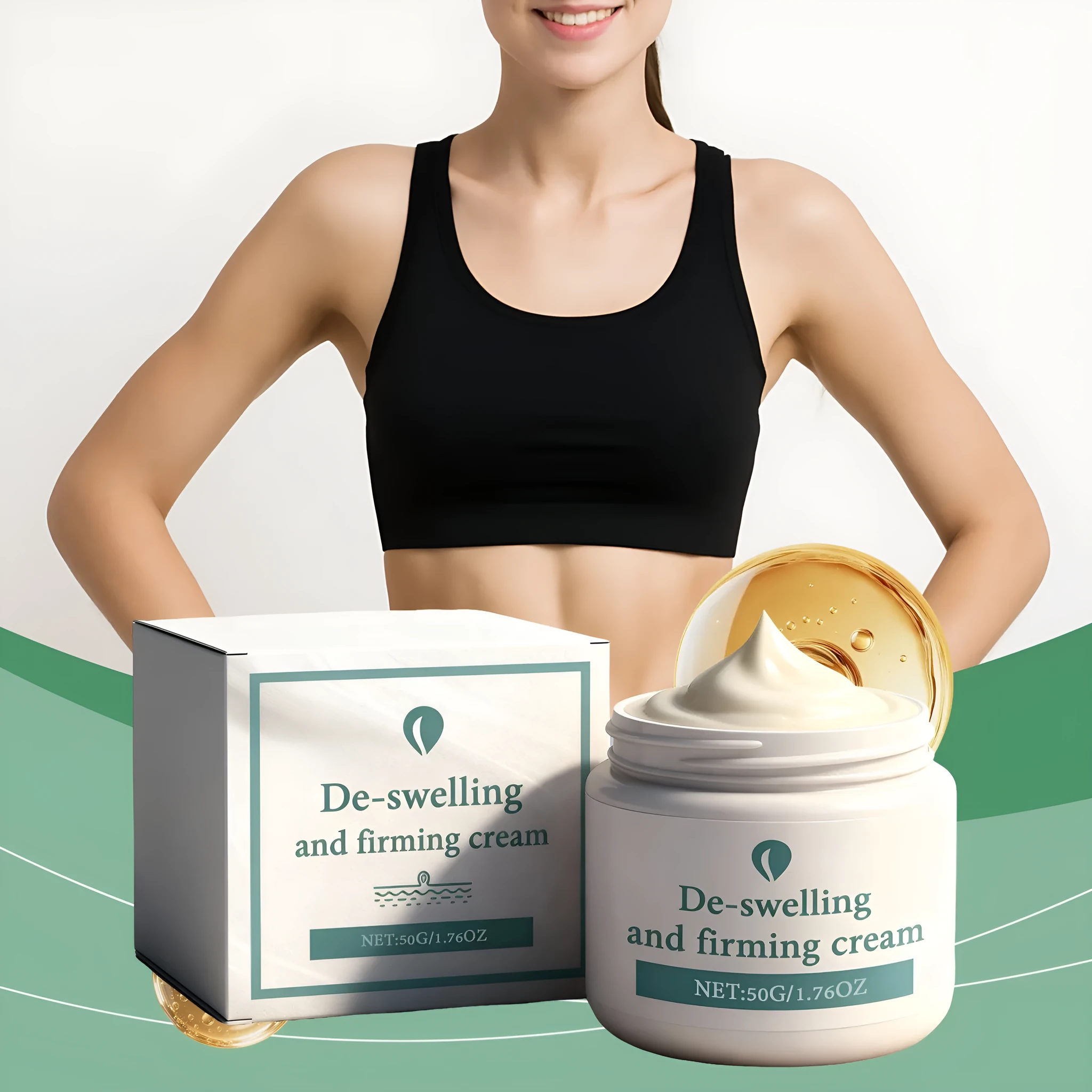 50g pot of skin relief cream with hyaluronic acid and collagen for face and body