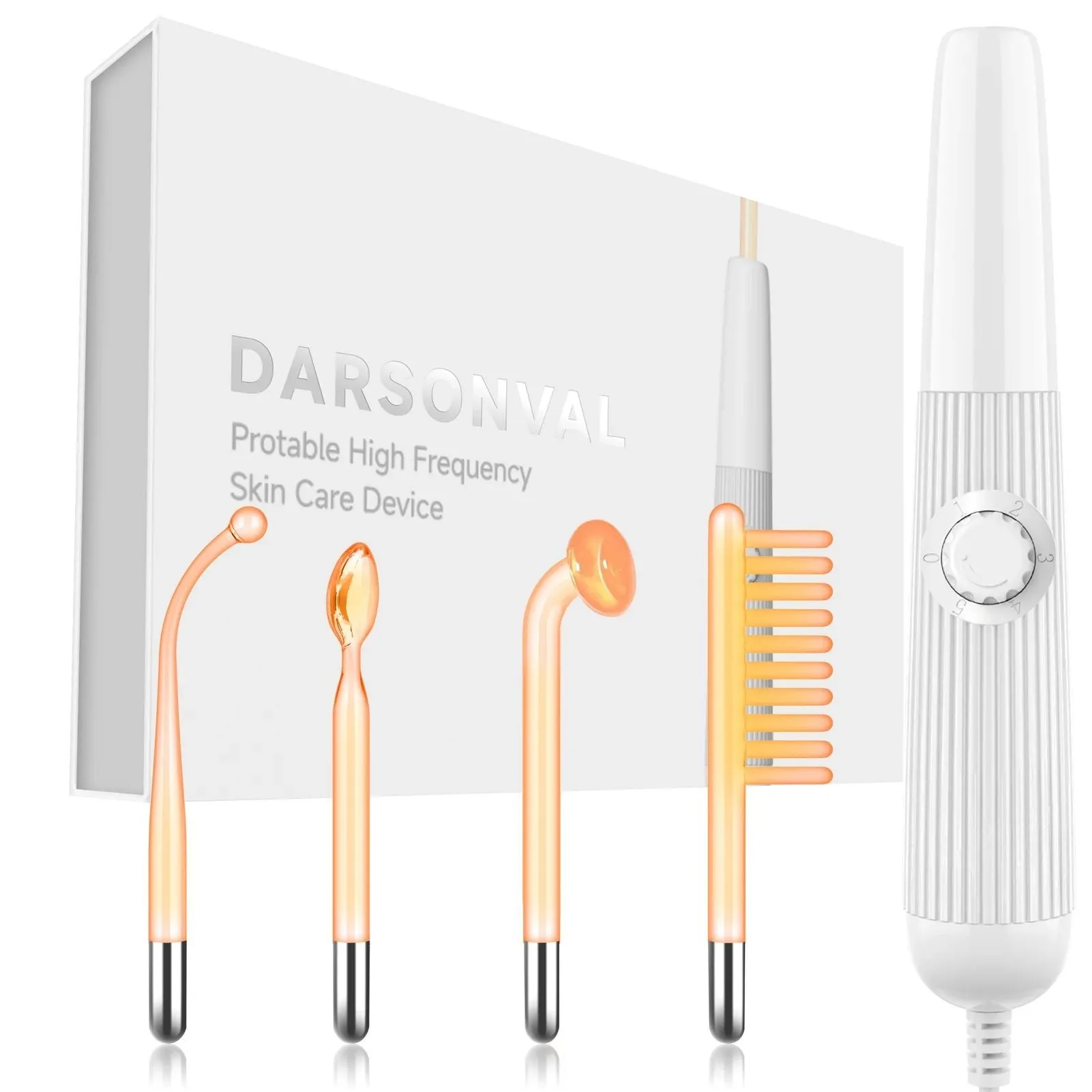 High frequency electrode magic wand machine with blue neon light, space capsule design, and EU Plug for acne mark removal