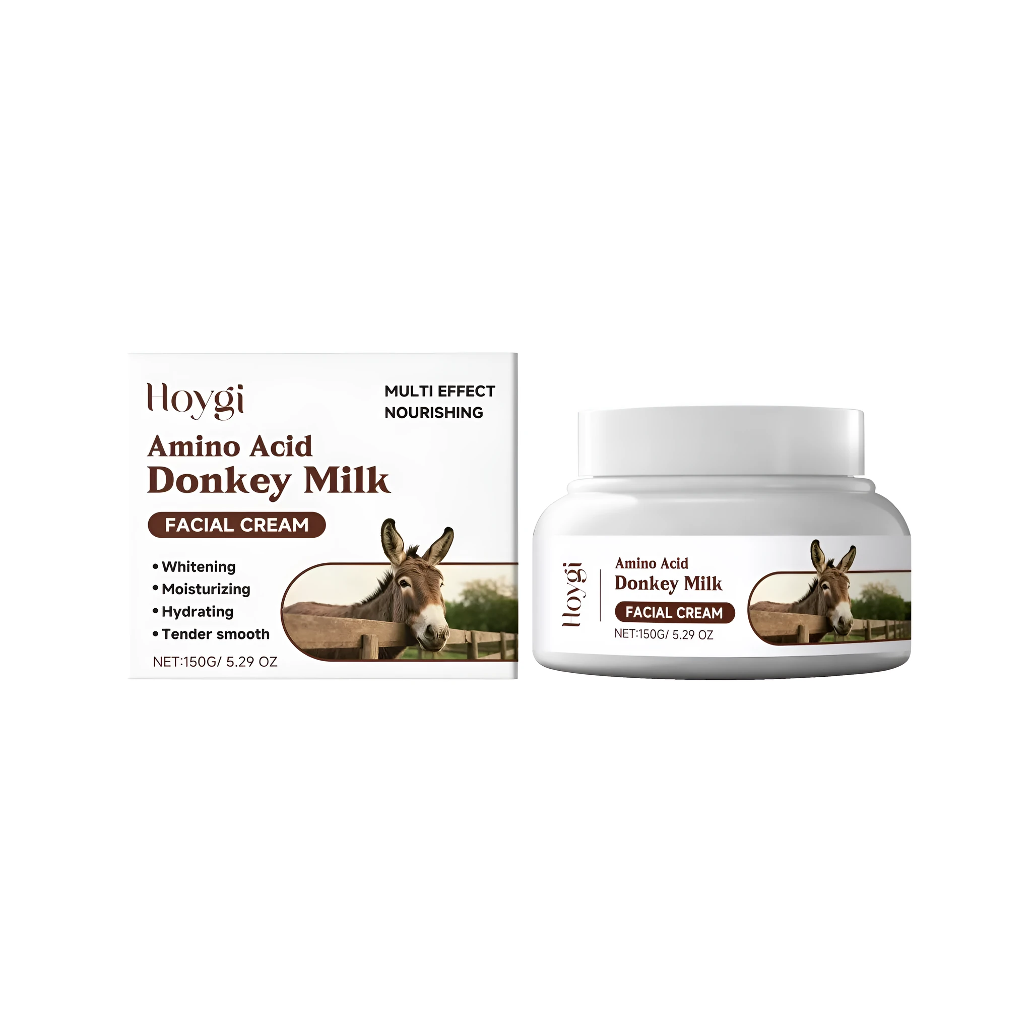 Amino Acid Donkey Milk Facial Cream 150g moisturising cream with glycerin and arginine in a white tub
