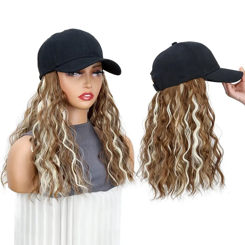 Women's mid-length peaked cap wig in high temperature fibre, available in multiple colours including 1B and 6H613