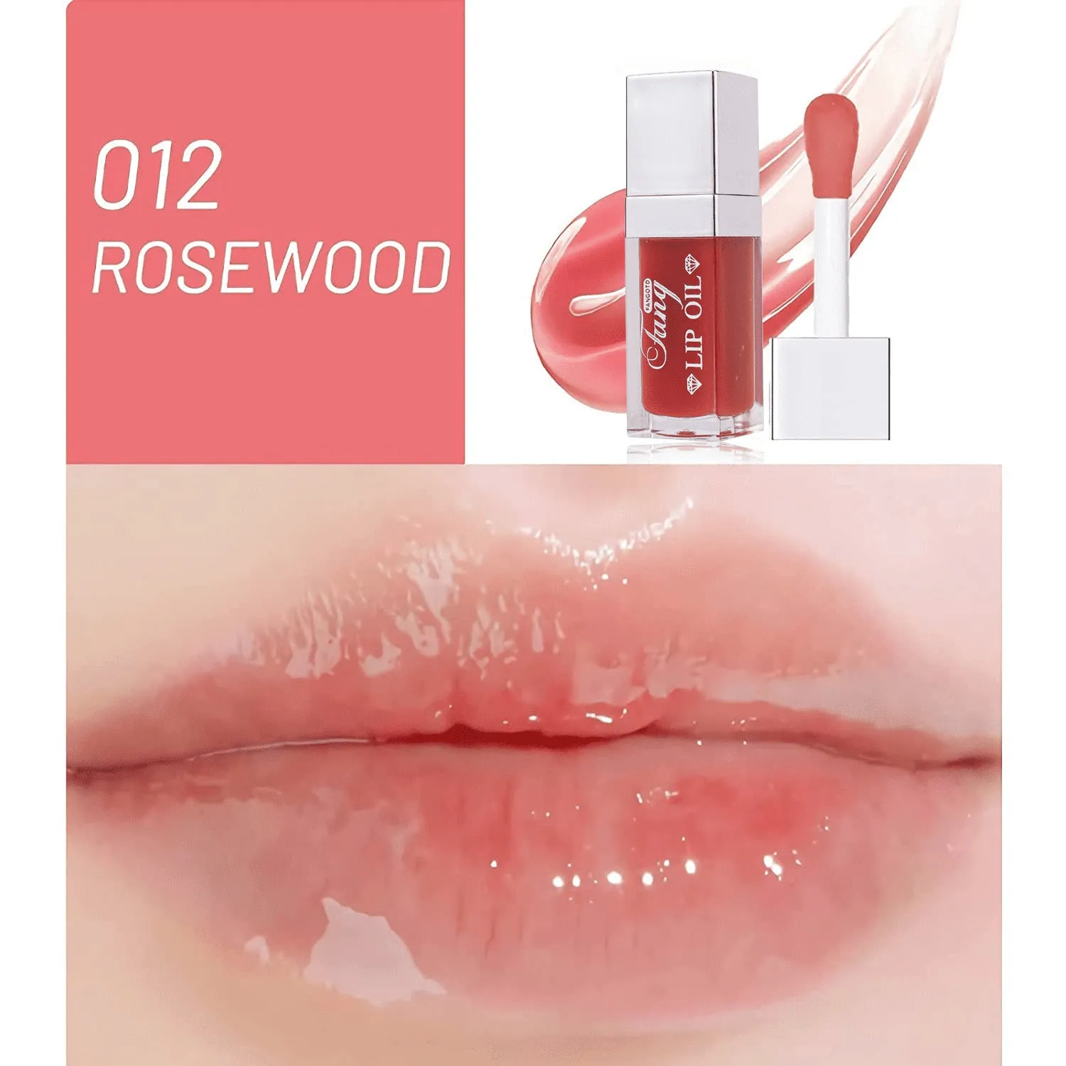 Bright hydrating mint lip gloss in five colour shades with lip essence oil