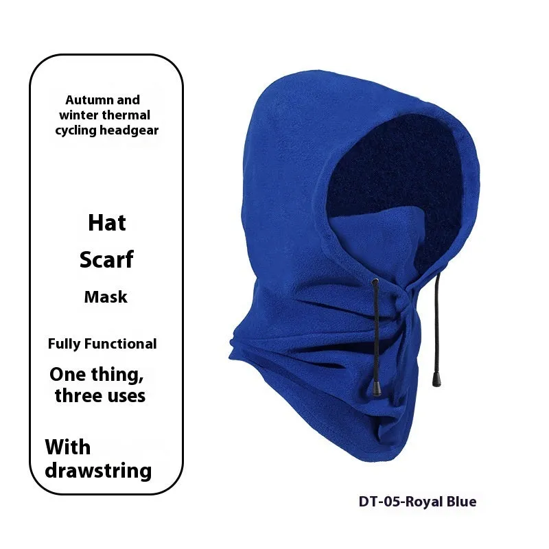 Thermal windproof cycling sports mask in polar fleece black free size unisex face cover