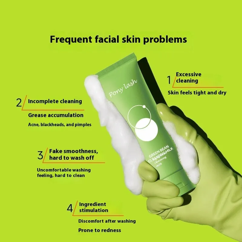 80ml tube of Deep Cleansing Mung Bean Facial Cleanser with moisturising formula