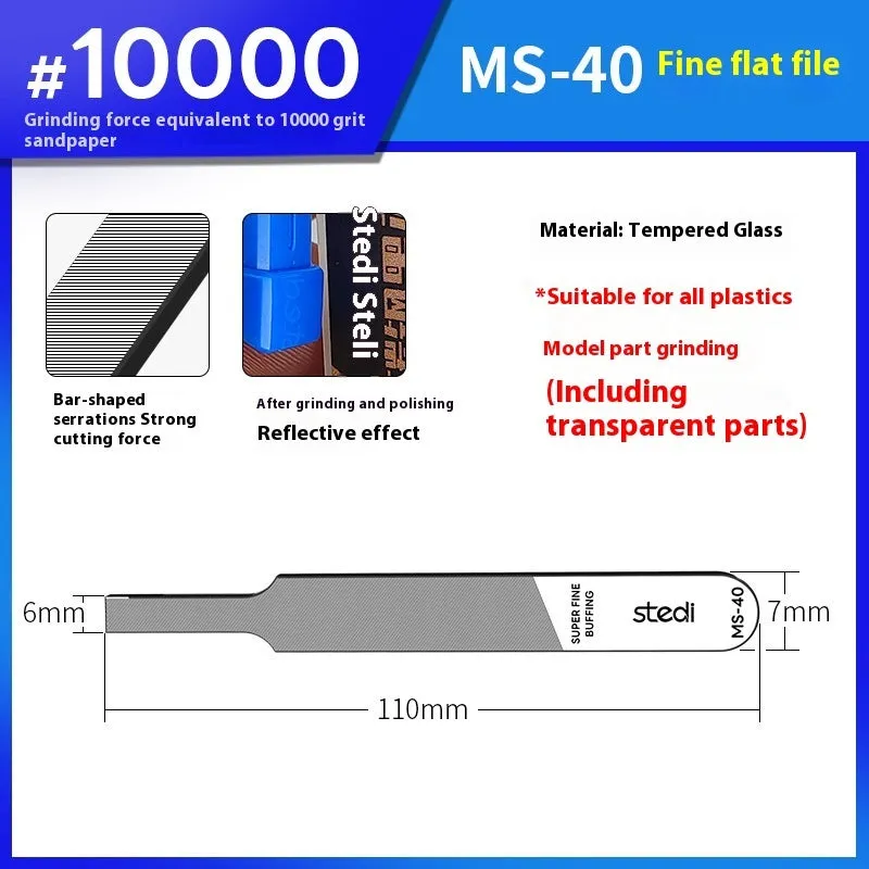 MS series glass polishing file tool for mirror edge finishing and surface polishing