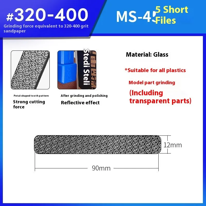 MS series glass polishing file tool for mirror edge finishing and surface polishing