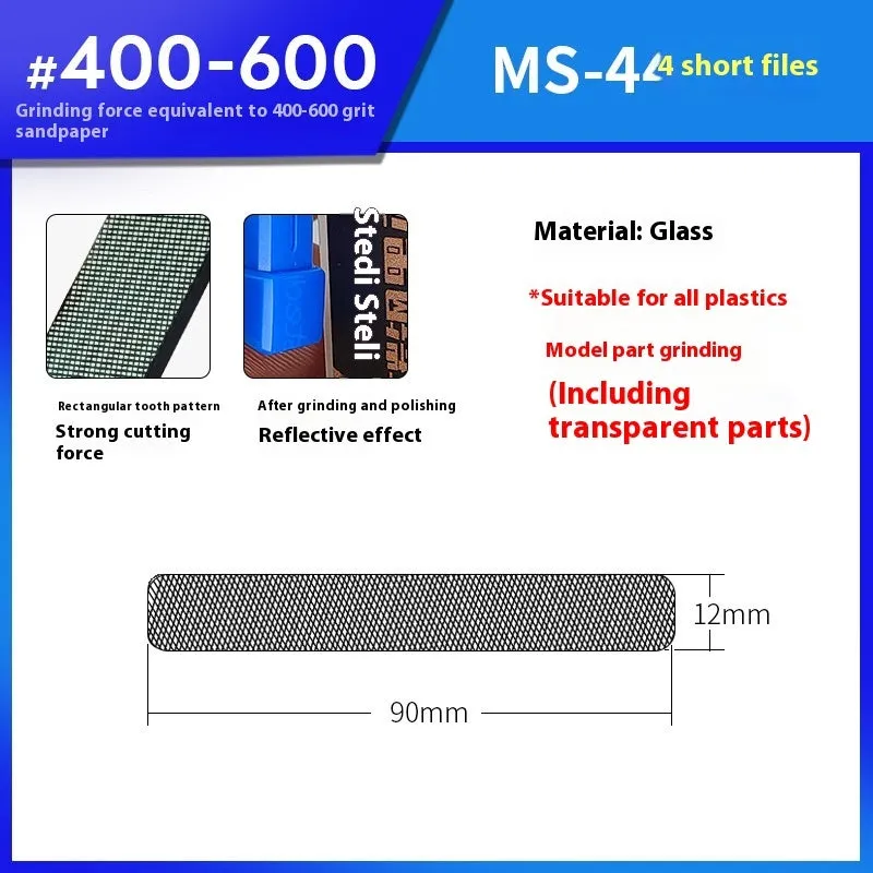 MS series glass polishing file tool for mirror edge finishing and surface polishing