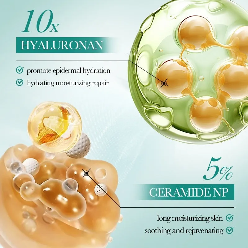 Hyaluronic acid moisturising repair firming facial care gift set with six products in gift box