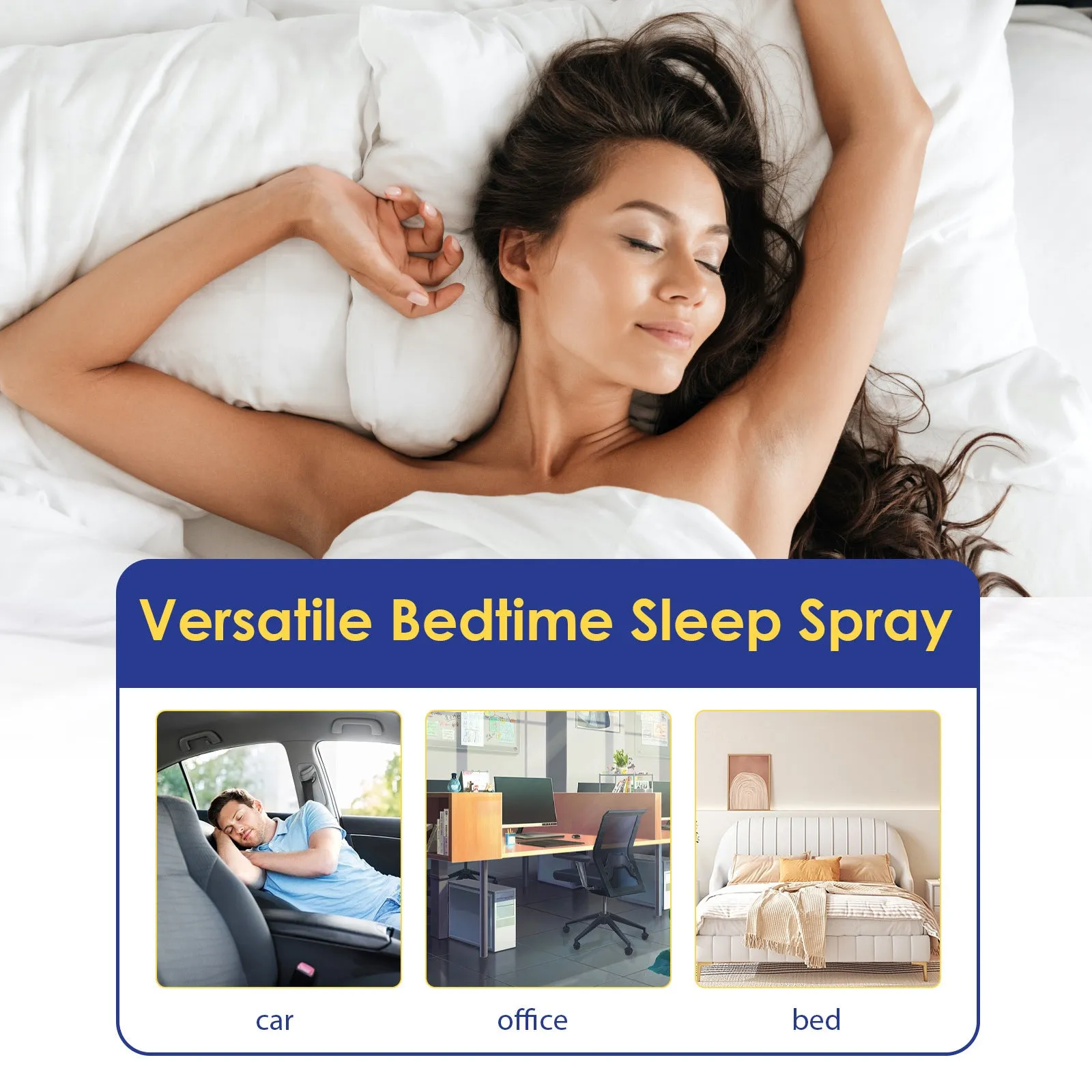 60ml lavender sleep care aromatherapy spray bottle for body stress relief and relaxation