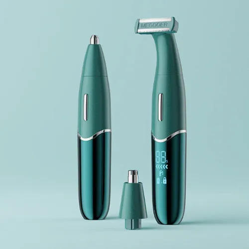 Multifunctional three-in-one electric shaver with USB charging in mysterious black