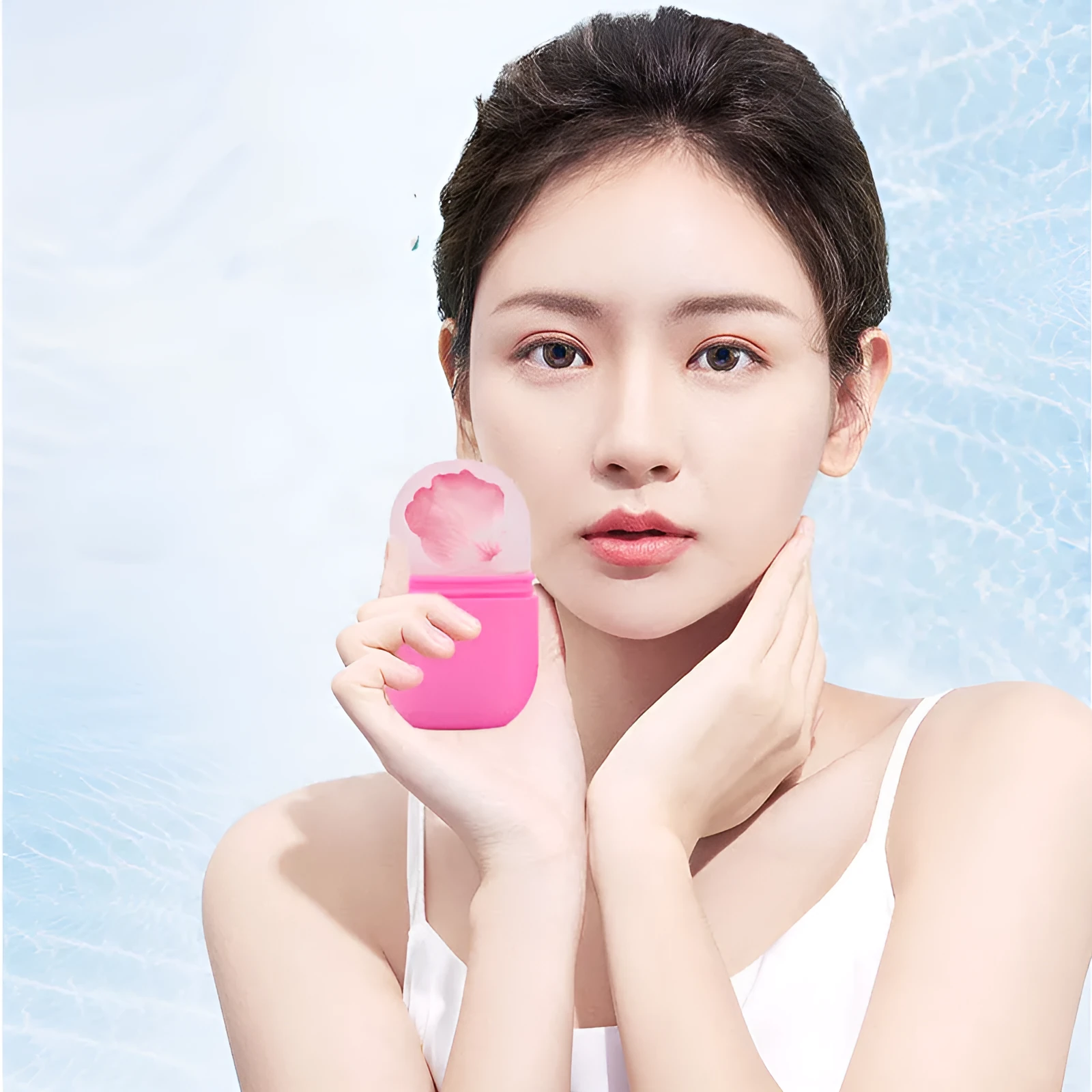 Silicone ice tray for facial massage 100ml six colours black light blue pink purple rose red yellow