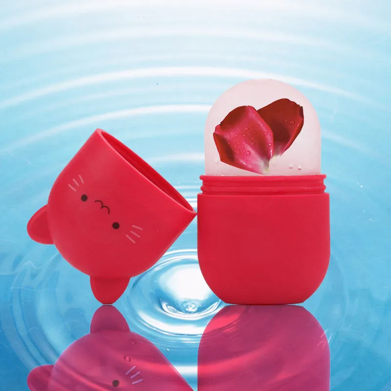 Silicone ice tray for facial massage 100ml six colours black light blue pink purple rose red yellow