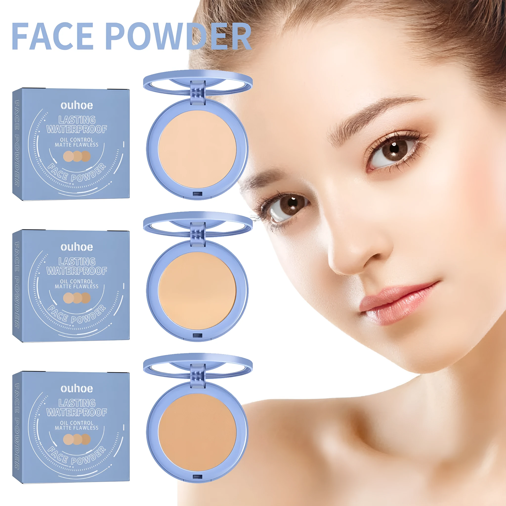 Natural finishing powder compact 8g in Natural Beige, Pure Beige and Classic Ivory shades