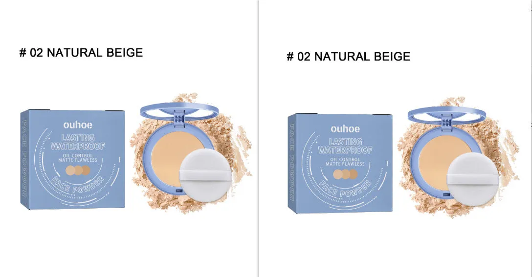 Natural finishing powder compact 8g in Natural Beige, Pure Beige and Classic Ivory shades