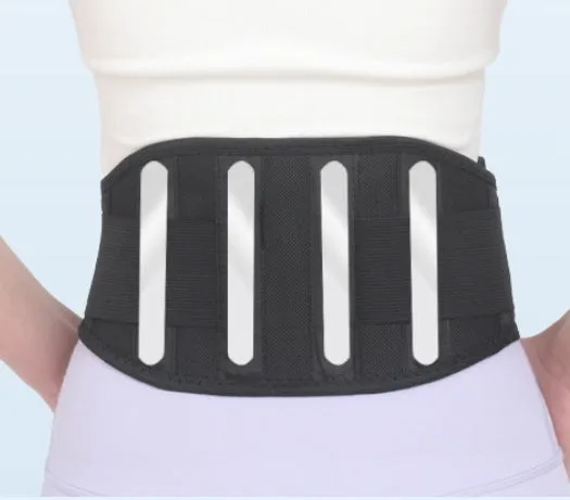 Waist supporter magnet steel plate lumbar belt in use during exercise, sizes M L XL