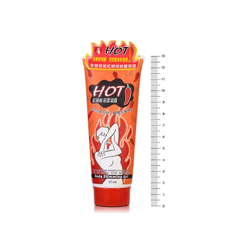 Slimming massage gel 85ml tube for body fat reduction with cream texture