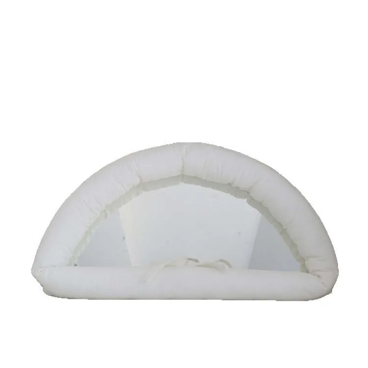 Hanging fabric mirror with soft cotton-filled backing in 23x40x5cm size