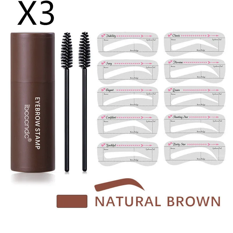 Hairline trimming and eyebrow powder in three natural brown shades for cosmetic hair fill