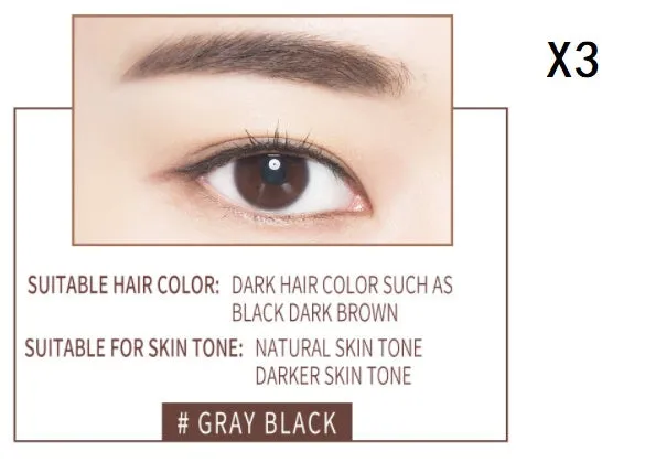 Hairline trimming and eyebrow powder in three natural brown shades for cosmetic hair fill