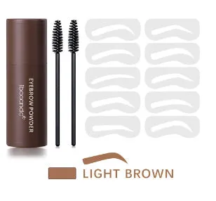 Hairline trimming and eyebrow powder in three natural brown shades for cosmetic hair fill