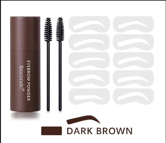Hairline trimming and eyebrow powder in three natural brown shades for cosmetic hair fill