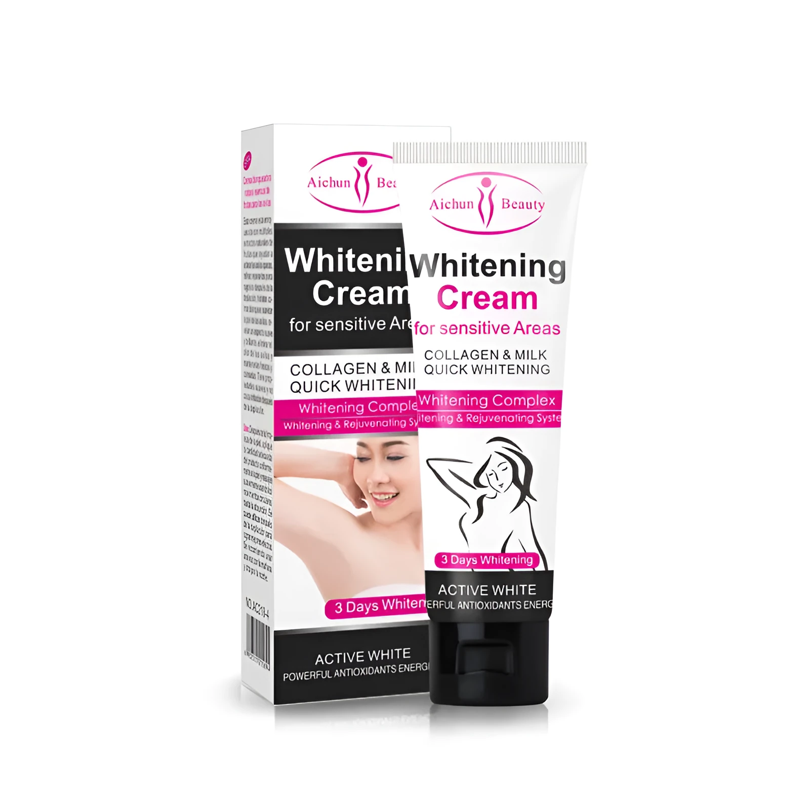Aichun Armpit Whitening Cream 50g jar with extraction essences for underarm whitening and odour control