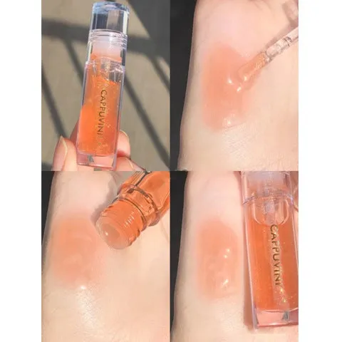 Glass clear lip oil moisturising balm 3g tube with five colour shade options through the clouds dreaming of the stars
