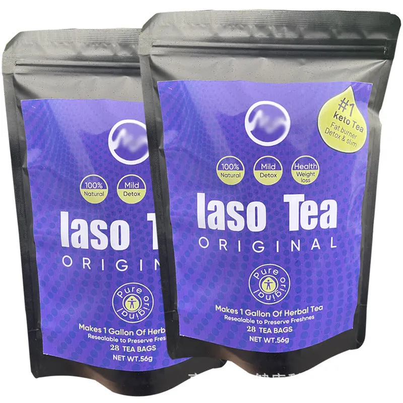 Single sachet of sugar-free instant slimming tea powder for cold mixing.